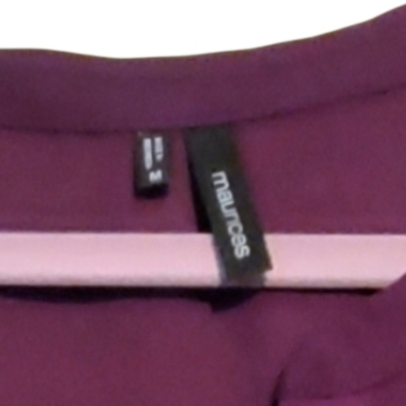 Maurices Wine color semi sheer blouse. - Picture 6 of 6